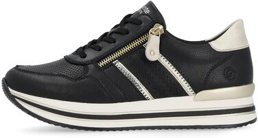 Жіночі кросівки Remonte D1318 – чорні, напівчеревики, знімні устілки (41 EU)