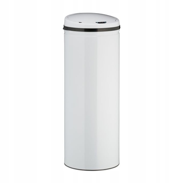 Сучасне сміттєве відро Relaxdays, 50 л, з сенсорним відкриванням, біле