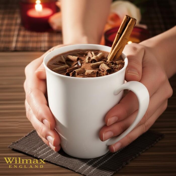 Набір чашок Wilmax для чаю та кави, 2 шт, 630 мл, порцеляна