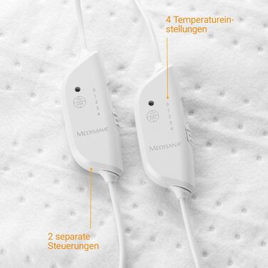 Електрична грілка Medisana 150x80 см з автовимкненням та захистом від перегріву, 3 режими температури, пральна, HU 676