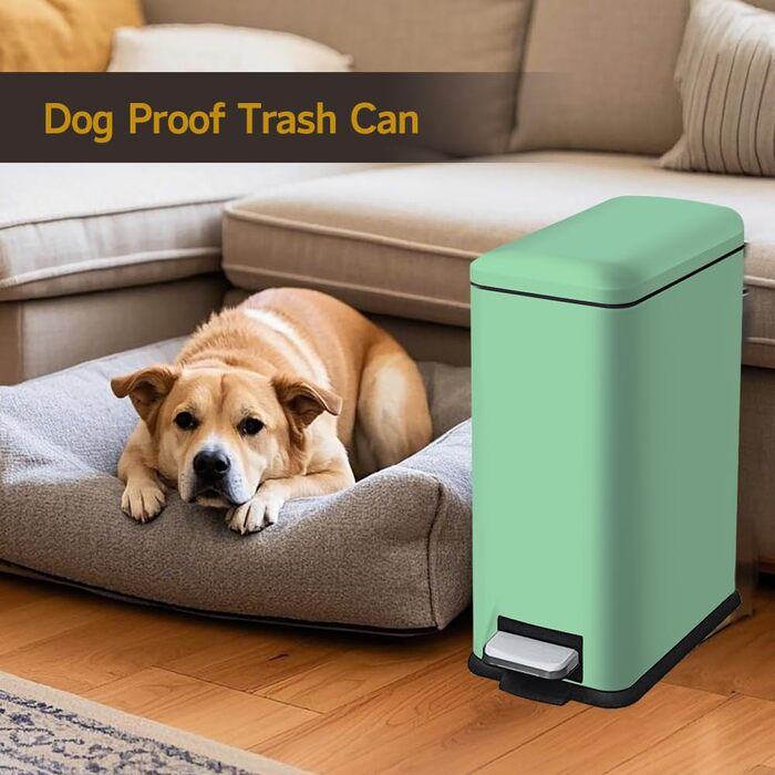 Відро для сміття кухонне 30 літрів з м'яким закриттям, зелене, з педаллю