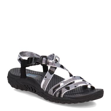 Сандалі жіночі Skechers Reggae Tasse - Oh,snap! чорно-білі (38 EU)