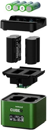 Зарядний пристрій Hähnel ProCube 2 для камер Fujifilm - зарядка NP-W126S, NP-W235 з USB та AA-слотами - EU/UK/USA