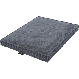 MyBestBuddy Visco Dog Bed M with POSO-Cord fabric, featuring Visco foam and comfort foam flakes, washable at 40°C - Dog bed/pet bed for small dogs, 70 x 50 cm (120x80 cm, Grey)