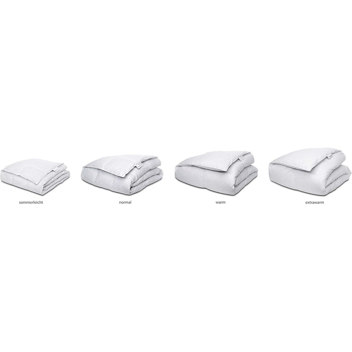 Böhmerwald Comfort Down Comforter, suitable for allergy sufferers, 90% down / 10% feathers, fill weight: 4 X 6 boxes and 4cm inner stitching; 900 gr., warmth class: warm, white, OEKO-TEX STANDARD 100, size: 135 x 200 cm Warmth class warm 135 x 200 cm