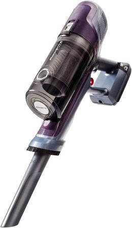 Rowenta RH6838 X-Pert 6.60 ESSENTIAL Cordless Vacuum | Stick and Handheld Vacuum in One | 45 Minute Run Time | LED Nozzle | Removable Battery | Includes Upholstery & Crevice Nozzle | Red/Black without Pet Hair Brush