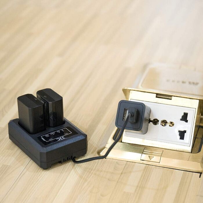 Зарядний пристрій JJC USB для камер Sony NEX, Alpha A6500, A6400, A6300, A6100, A6000 та інших (сумісний з акумулятором Sony NP-FW50)