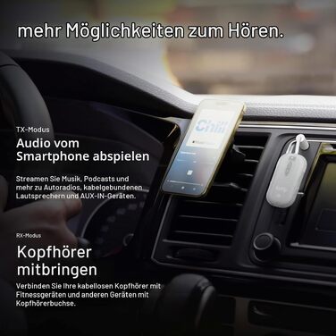 Bluetooth-трансмітер та ресивер Twelve South AirFly Pro 2 для AirPods та навушників, Glacial White