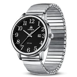 Чоловічий годинник LN LENQIN з кварцовим механізмом та аналоговим дисплеєм: бізнес та повсякденний стиль, сталевий браслет, світяться стрілки, відображення дати, чорний колір
