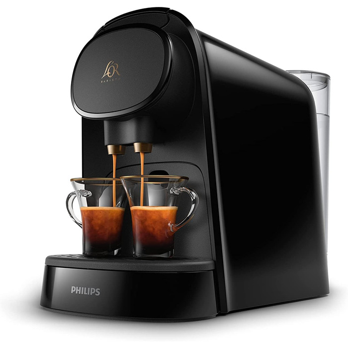 Philips Coffee Capsule Machine LM8012/60 - Double Shot, double enjoyment, 1 or 2 cups, Ristretto, Espresso, Lungo or Grand Café Long, double capsule, genuine espresso quality, piano black