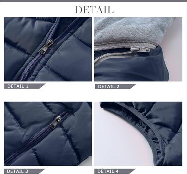 Чоловіча степкова жилетка YOUTHUP з капюшоном, тепла зимова жилетка для активного відпочинку, спортивна жилетка (XXL, Синій)