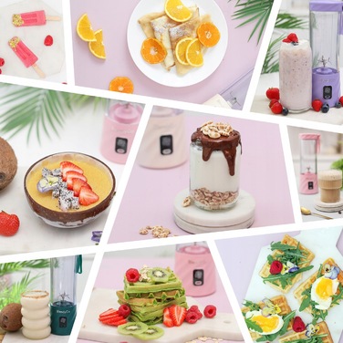 Портативний стакановий блендер BlendyGo 3, міксер 250 Вт, рожевий (ідеальний подарунок)