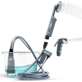 Colapz Rechargeable Camping Shower with Battery, Portable Outdoor Shower for Dogs, Car, Van & RV, including Carry Bag, Campervan Gadgets