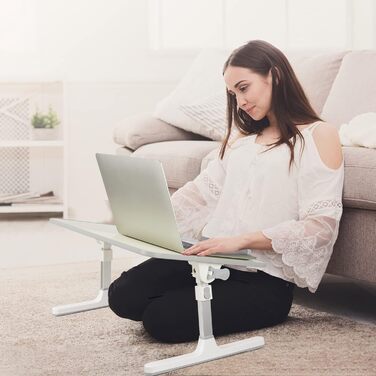 Регульований стіл-підставка для ноутбука: висота та кут нахилу, складна, для софи, ліжка, тераси, балкона, саду, пляжу
