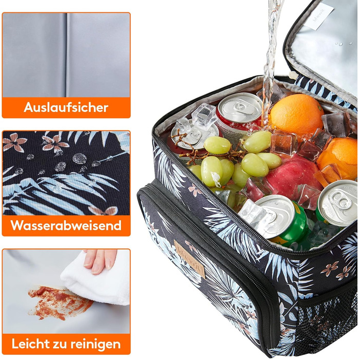 Термосумка LifeWit 9L для ланчу, 12 банок, з виставним ремінцем, для пікніка та роботи