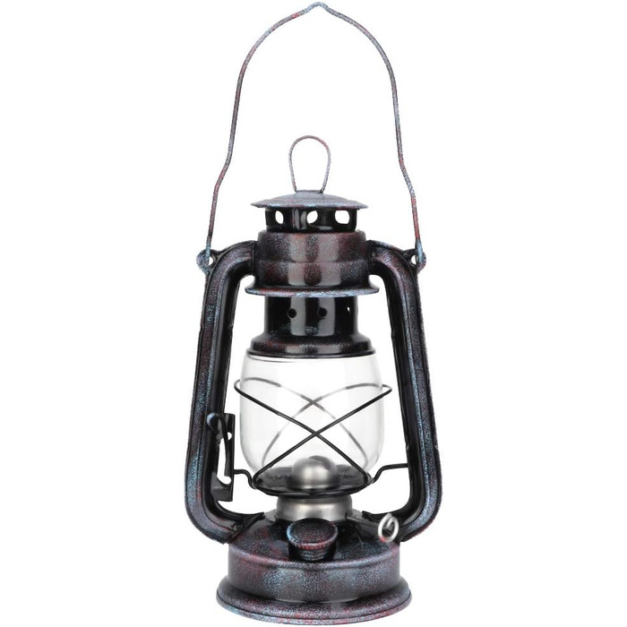 Vintage Petroleum Lamp, Classic Petroleum Lamp Nostalgic Petroleum Storm Lantern with Glass Bulb, Portable Camping Outdoor Lights, 24cm (Kerosene Lamp)