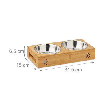 Relaxdays Double Food Bowl for Dogs