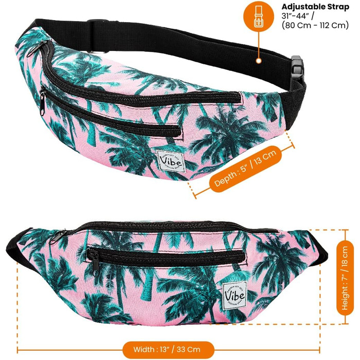 Поясна сумка Vibe Bauchtasche для жінок, чоловіків та дітей - поясна сумка, сумочка на пояс, для фестивалів, спорту, активного відпочинку