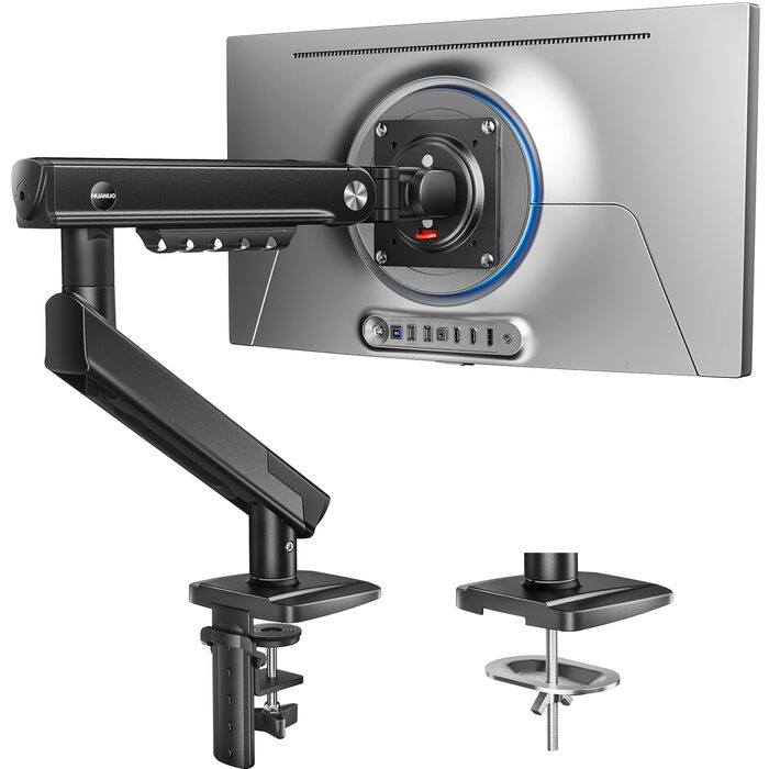 Кронштейн для монітора HUANUO FlowLift Pro MechaSpring, 13-32 дюйми, до 9 кг, регулювання нахилу, повороту та обертання, VESA 75/100 мм, для геймінгу та офісу