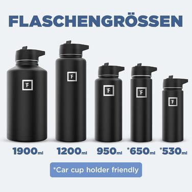 Фляга з нержавіючої сталі з трубочкою - 650/950/1200/1800 мл - для газованої води, без витоку, з подвійними стінками, ізольована термофляга, BPA-Free - спортивна пляшка для води, фітнесу, занять спортом, подорожей, дітей, Bubble Gum, 532 мл
