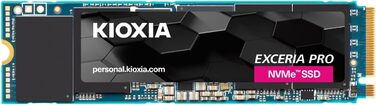 SSD KIOXIA Exceria Pro 2TB NVMe PCIe 4.0 M.2 - Швидкість 7300MB/s, 800K IOPS
