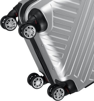 Набір валіз Zelsius 3 шт. сірий колір | ABS валізи з кодовим замком, подвійними колесами та внутрішнім роздільником | Ручна валіза, набір валіз з твердим корпусом 3 шт., ролер, велика валіза, дорожній набір