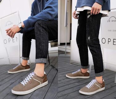 ARRIGO BELLO Кросівки чоловічі бізнес/повсякденні, легкі, для ходьби, бігу, спорту, розмір 41-46 (45 EU, Колір: Коричневий)