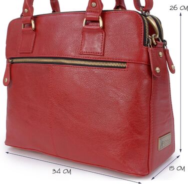 Сумка жіноча шкіряна Catwalk Collection Victoria червона, велика сумка-тоут через плече з відстібним ременем