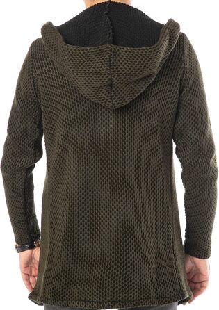 Кардиган чоловічий Carisma з капюшоном, теплий, комфортний, для осені та весни, розмір XL, хакі