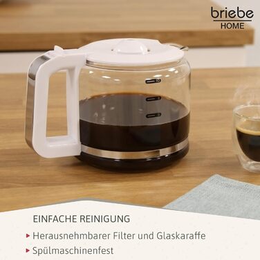 Набір Elegance Set: тостер з широкими слотами (2 шт.), електрочайник 1,7 л (бездротовий, 2200 Вт, BPA-free) + кавомашина з фільтром на 10 чашок (1,25 л), білий