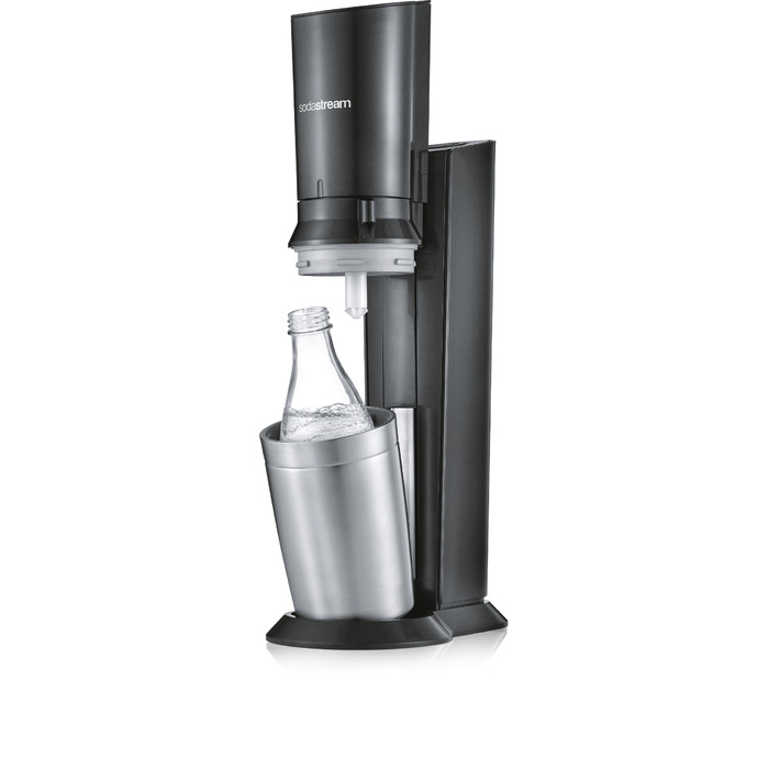 Сифон для води SodaStream Crystal 2.0, скляний графин + балон CO2, чорний