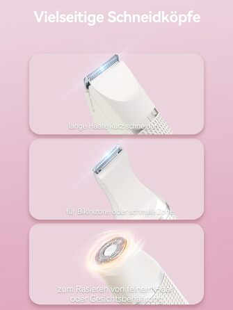 Електричний набір для гоління жінок, багатофункціональний. Ідеально підходить для гоління тіла, зони бікіні, ніг та рук. З USB-C зарядкою та чохлом. Бежевий колір.