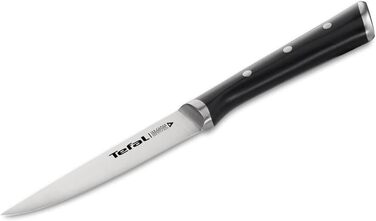 Набір ножів Tefal Ice Force 3 шт. (Шеф-ніж 20 см, Сантоку 18 см, Універсальний 11 см) з нержавіючої сталі, чорний, K232S3