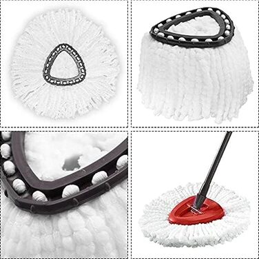 8-Pack Replacement Mops for O-Cedar Easy Wrin Spin Mop, Microfiber Spin Mop Replacement Heads, Easy Mop Replacement for Cleaning