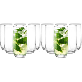 Набір склянок Glasmark KROSNO 1992 Longdrink 6 шт, 400 мл для води, коктейлів, високі склянки для віскі, придатні для мийки в посудомийній машині