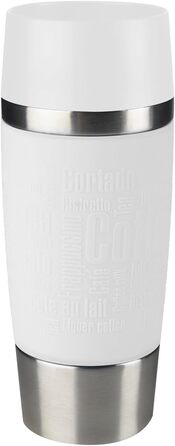 Термокружка Emsa Travel Mug Classic, 360 мл, з Quick-Press клапаном, 360° відкриття, для кави з собою, білий, лімітована серія