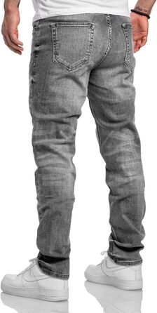 Чоловічі джинси Regular Straight Fit Denim Hose Destroyed R7998 (33W/34L, світло-сірі)