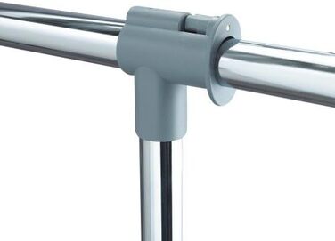 Double clothes rail with two garment rods, clothes rack on wheels