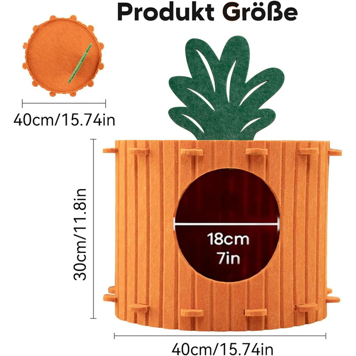 Двоповерхова котяча кімната-будинок з когтеточкою, платформа та іграшкою, 60x40x40 см