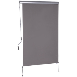 Outsunny Вертикальна маркіза для балкона 120 x 200 см, вертикальна маркіза захист від вітру та приватності з ручним приводом сірого кольору