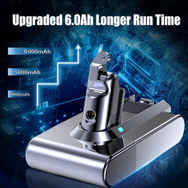 Замінний акумулятор V6 6.0Ah для пилососів Dyson V6 (DC62, DC58, DC59, DC61, DC62 Animal, DC72, DC74, SV03, SV04, SV05, SV06, SV07, SV09) + 2 фільтри