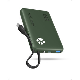 Повербанк INIU 10000mAh 45W з вбудованим кабелем USB-C, швидка зарядка, компактний зовнішній акумулятор для iPhone 17 16 Pro, Samsung S26 S25, Xiaomi, iPad, бежевий