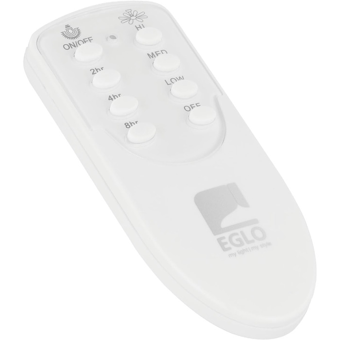 Стельовий вентилятор з підсвіткою EGLO Losciale LED, 106.6 см, пульт, металевий, літній/зимовий режим