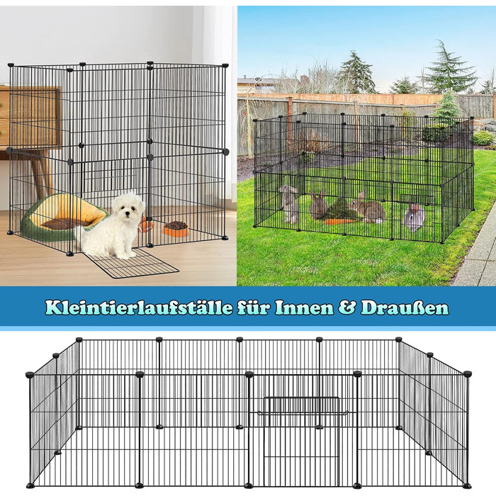 Клітка-вольєр для кроликів та інших дрібних тварин Froadp 142x72x36cm (12 частин)