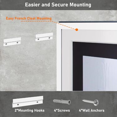 Дзеркало для ванної кімнати 50x70 см з підсвічуванням LED, антизапарююче, димування, 3 кольори світла, Bluetooth