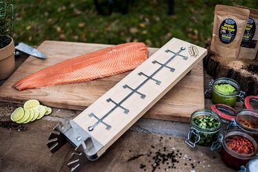 Axtschlag Birch Wood Fire Pit Log Grate - Essential Line, Extra Strong, Adjustable Stainless Steel Holder for Fire Bowl, Fire Ton, Fire Basket