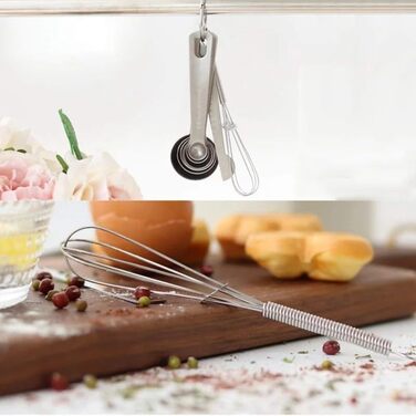 9-Piece Measuring Spoon Set, Stainless Steel Nesting Measuring Spoons with Long Handle, Measuring Teaspoons, Metal Measuring Cups
