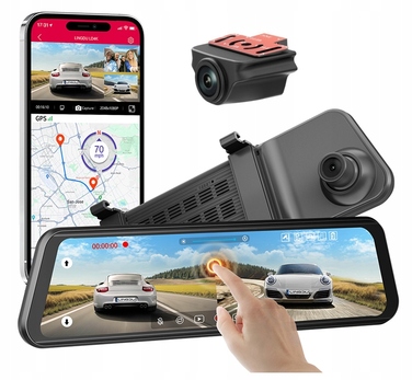 Автомобільний відеореєстратор-дзеркало 4K WiFi з новою камерою заднього виду