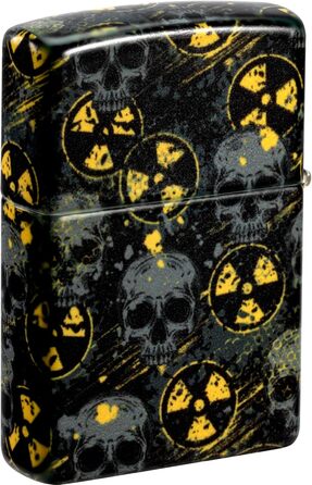 Бензинова запальничка Zippo Nuclear Skulls 540, кольорова, вітростійка, багаторазова, подарункова коробка, оригінал США