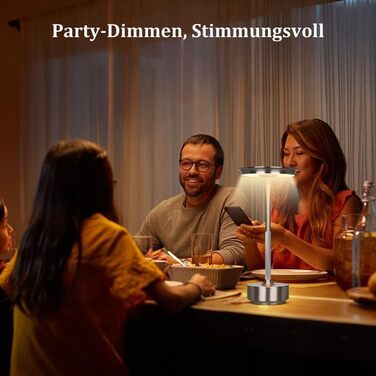 Бездротова LED лампа Rosnek: регульоване освітлення, 3 колірні температури, USB-C, срібло